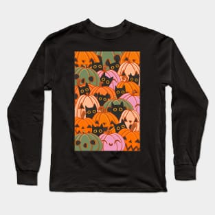 Peek a Boo Cats in the Pumpkins Long Sleeve T-Shirt